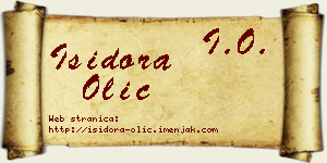 Isidora Olić vizit kartica